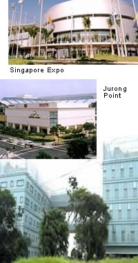 Singapore Expo, Jurong Point and NTU Building